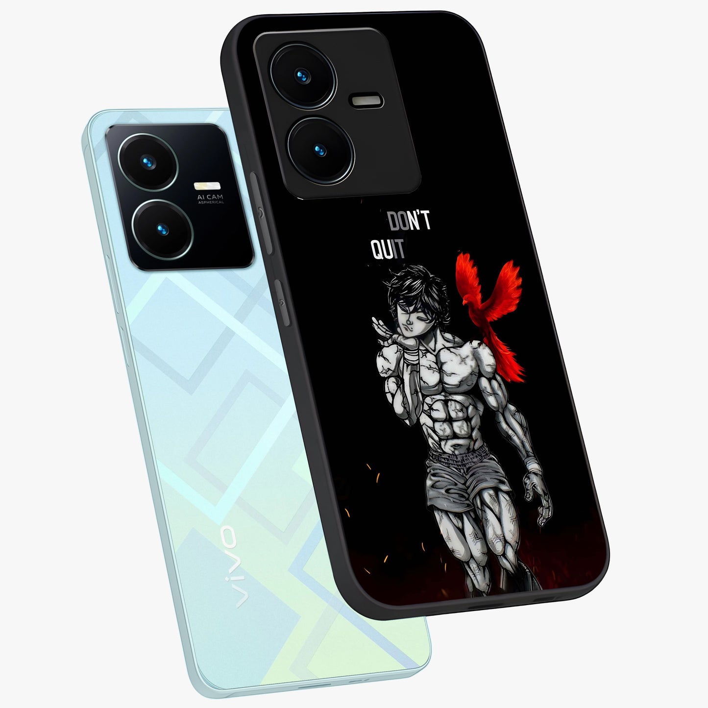 Rise Beyond Limits Glass Case displayed in angled mockup highlighting inspiring message design with modern aesthetic style.