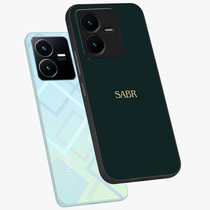 Sabr Minimal Patience Glass Case displayed in angled mockup highlighting simple inspirational design with clean aesthetic style.