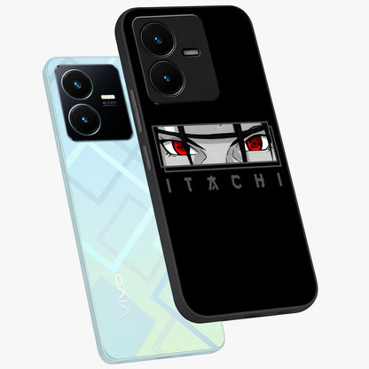 Scarlet Gaze Dominance Glass Case displayed in angled mockup highlighting intense visual design with bold scarlet aesthetic.