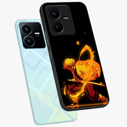 Thunder Flame Execution Glass Case displayed in angled mockup highlighting dramatic fire themed design with intense fantasy aesthetic.