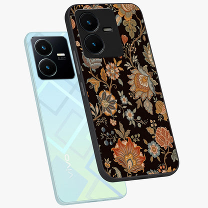Vintage Floral Dream Glass Case displayed in angled mockup highlighting elegant vintage flower design with soft aesthetic style.