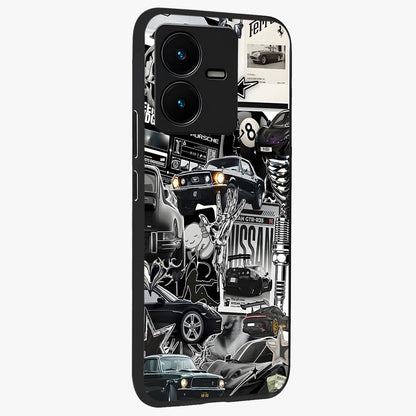 Aesthetic Dark Love Glass Case upright view showcasing dramatic romantic artwork with modern aesthetic style.