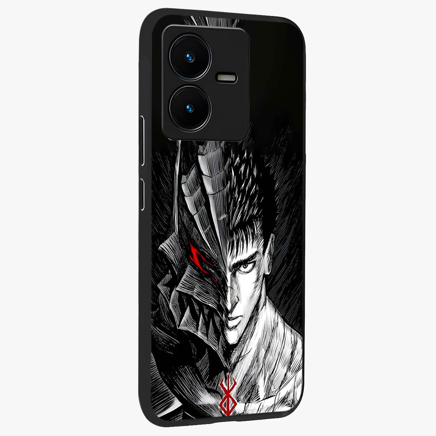 Berserker Blood Oath Glass Case upright view showcasing intense warrior aesthetic with dramatic artistic style.