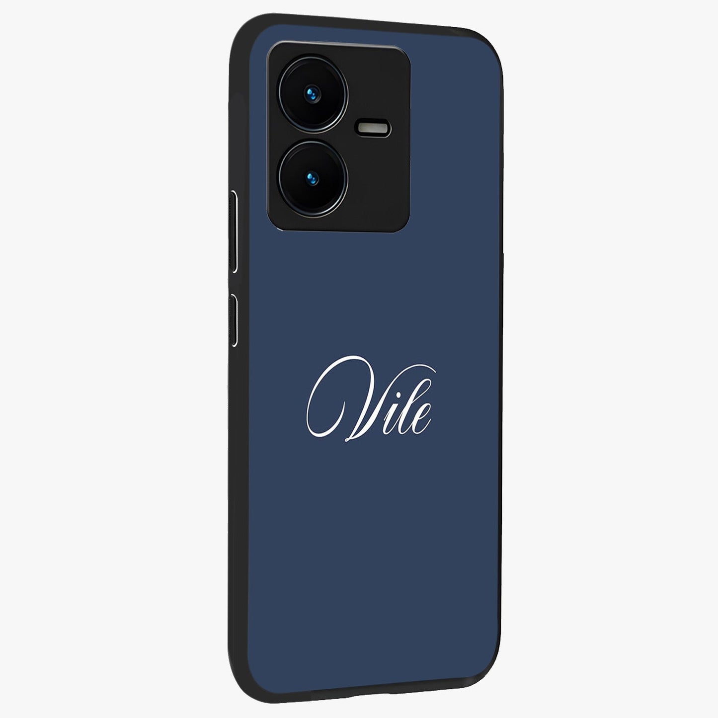 Blue Vintage Floral Pattern Glass Case displayed in angled mockup highlighting classic blue floral pattern and retro aesthetic design.