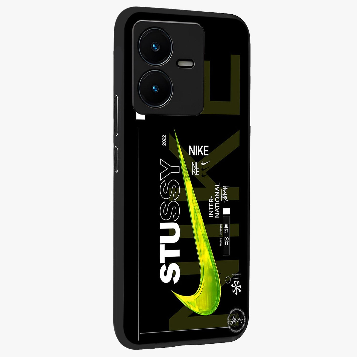 Neon Street Edition Glass Case upright view showcasing colorful neon artwork with modern street culture theme.
