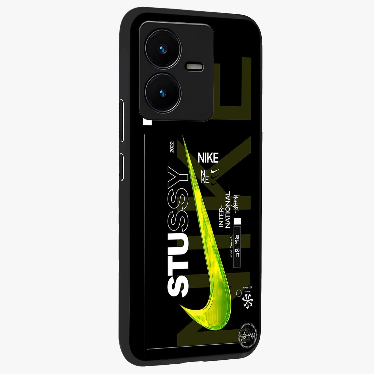 Neon Street Edition Glass Case upright view showcasing colorful neon artwork with modern street culture theme.