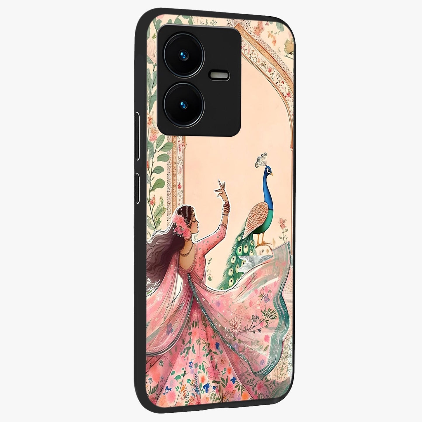 Royal Grace Muse Glass Case upright view showcasing stylish artistic artwork with sophisticated royal theme.