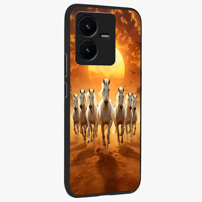 Wild Sunset Majesty Glass Case upright view showcasing dramatic sunset artwork with bold nature theme.