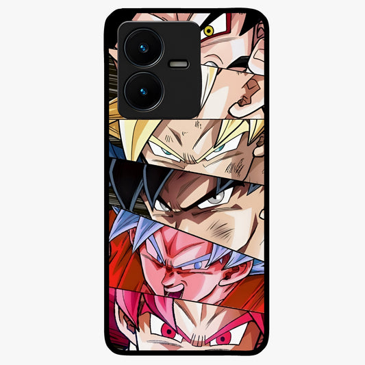 Anime Character Glass Case showing flat back view with vibrant anime artwork and glossy glass finish.