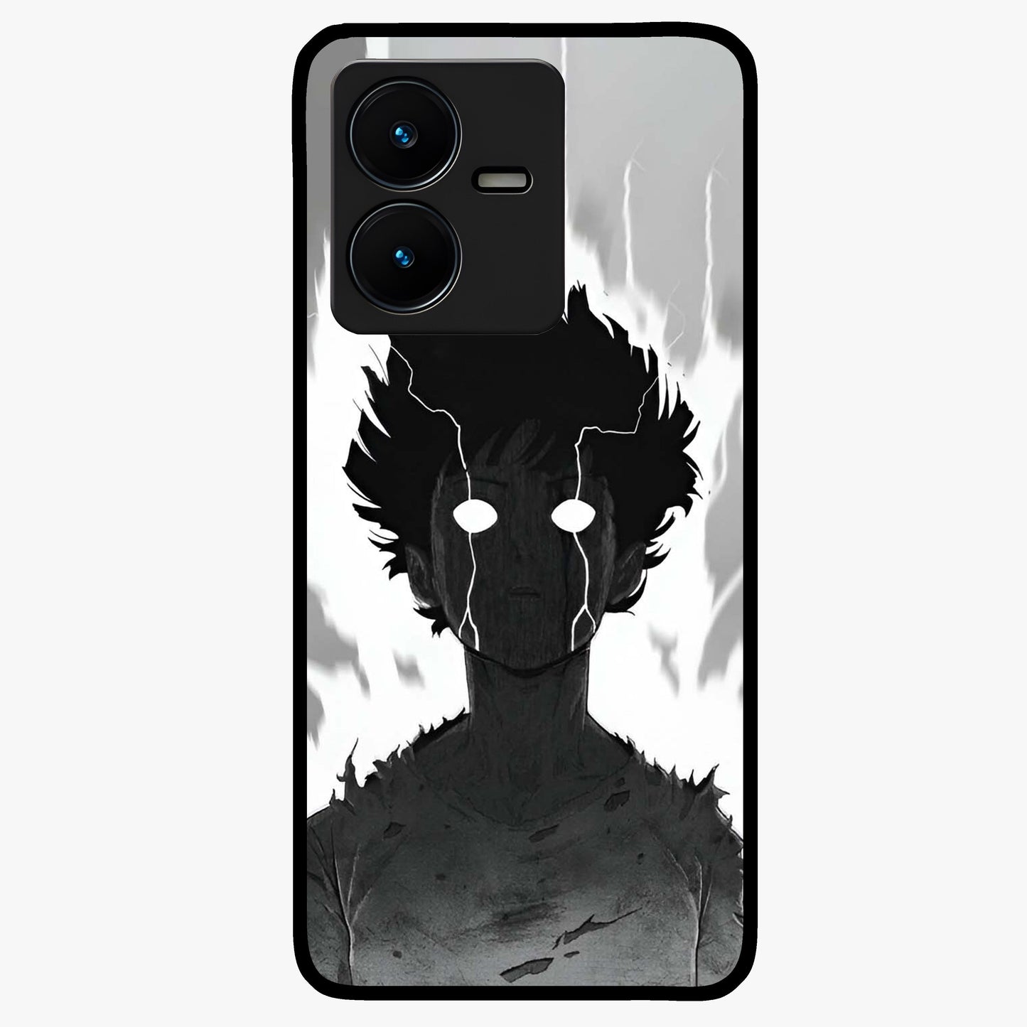 Awakened Inner Rage Glass Case showing flat back view with intense artistic artwork and glossy glass finish.
