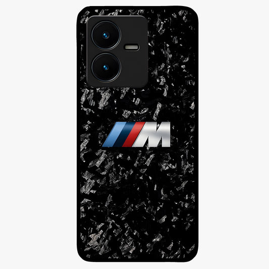 Carbon Speed Mark Glass Case showing flat back view with sporty carbon pattern artwork and glossy glass finish.