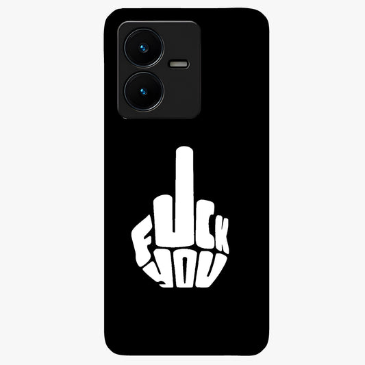 Rebel Mode On Glass Case showing flat back view with bold rebellious typography artwork and glossy glass finish.