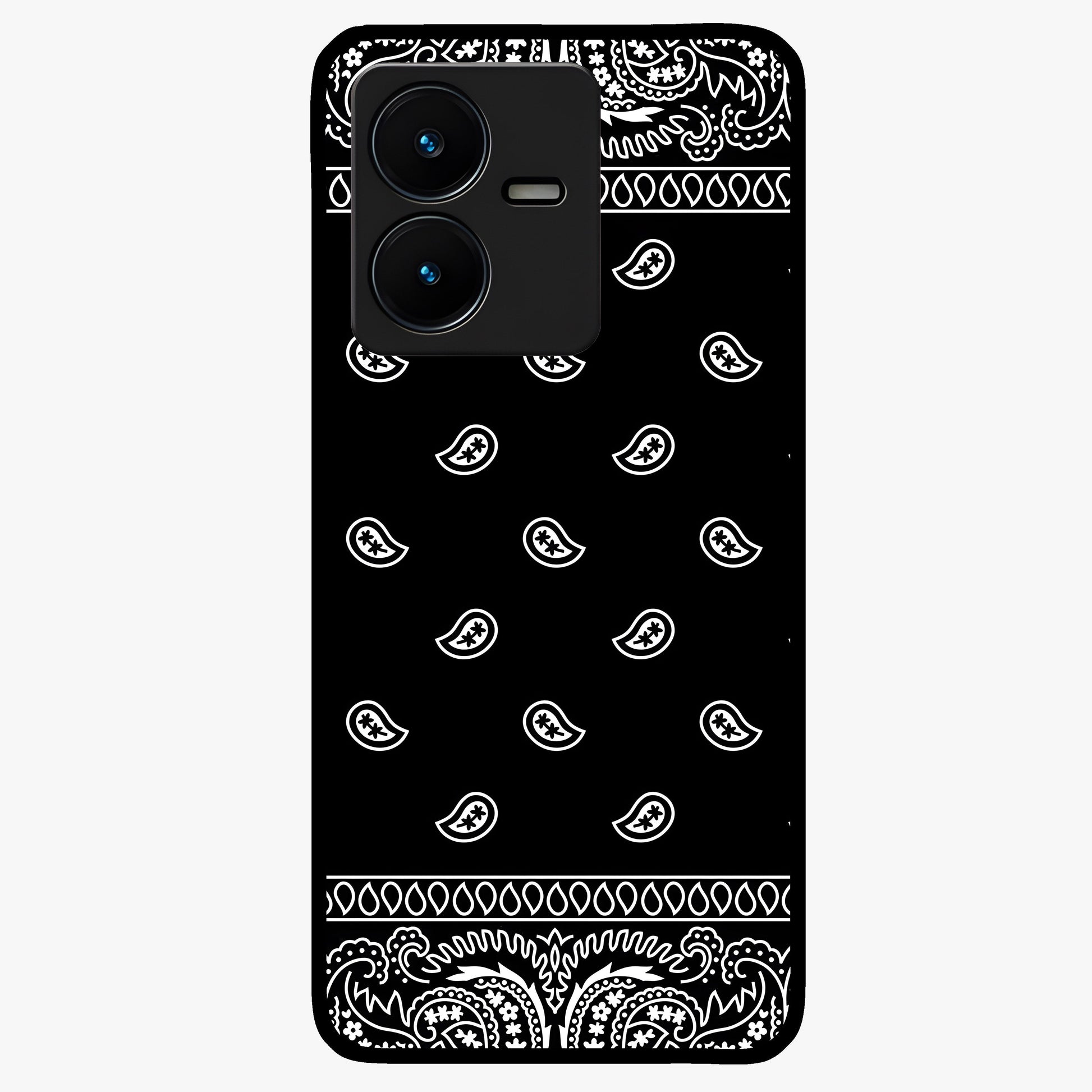 Retro Rebel Threads Glass Case showing flat back view with vintage street style artwork and glossy glass finish.