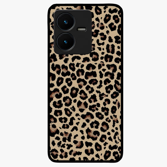 Savage Chic Pattern Glass Case showing flat back view with stylish patterned artwork and glossy glass finish.