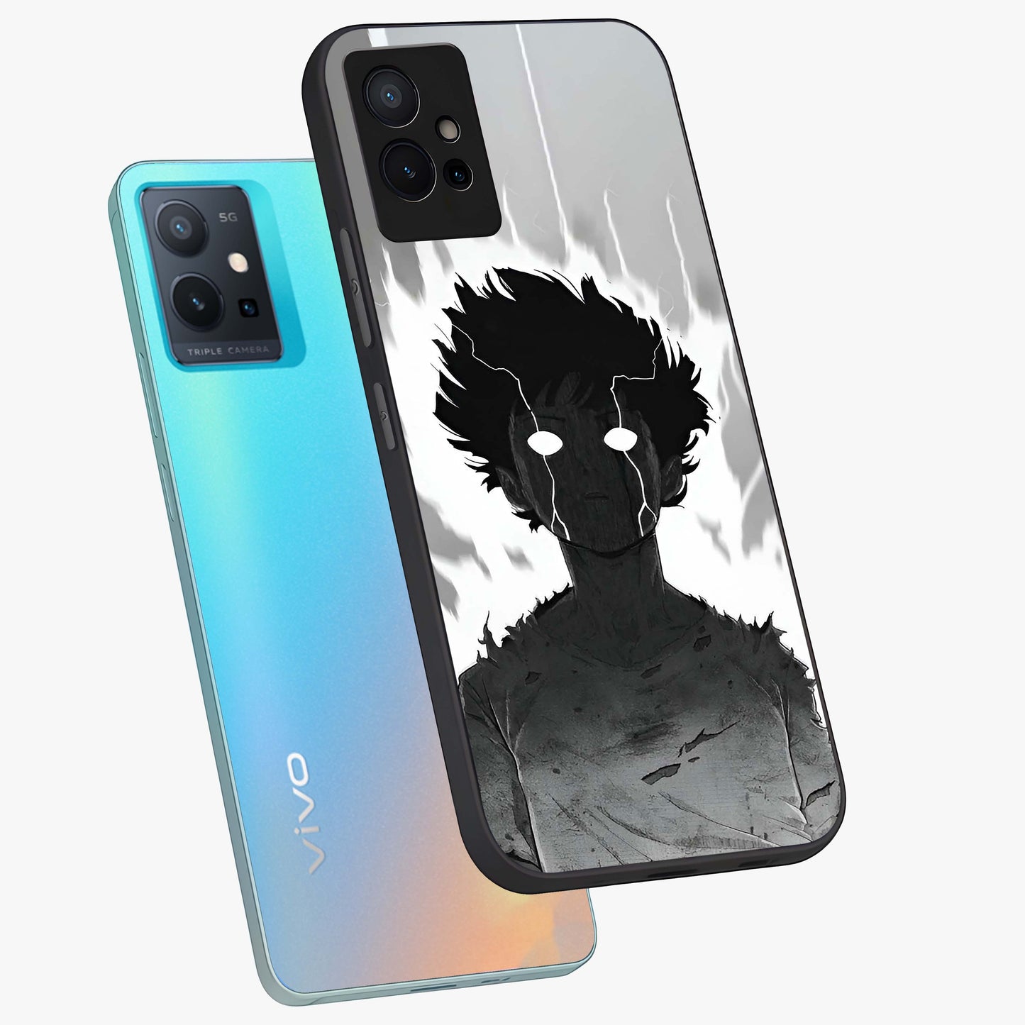 Awakened Inner Rage Glass Case displayed in angled mockup highlighting powerful graphic design and bold artistic theme.