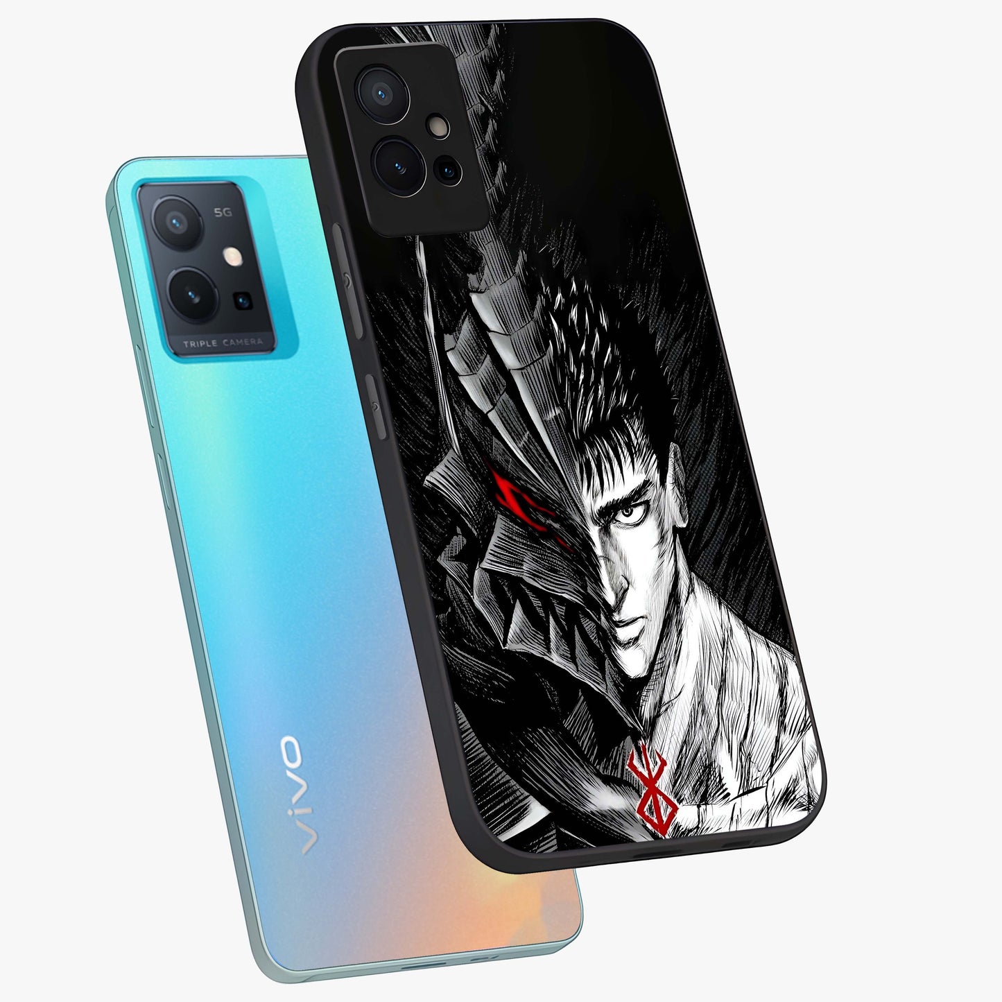 Berserker Blood Oath Glass Case displayed in angled mockup highlighting dark fantasy graphic design and powerful theme.