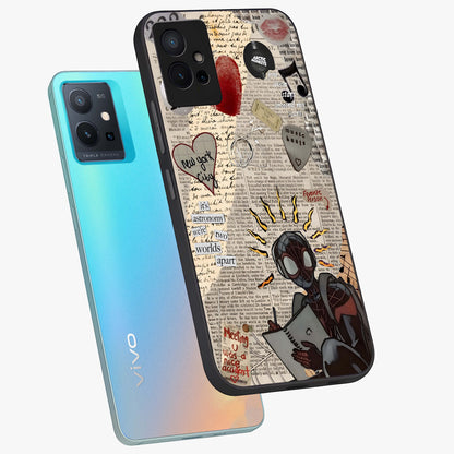 City Dream Sketch Glass Case displayed in angled mockup highlighting minimal city illustration with aesthetic sketch style.