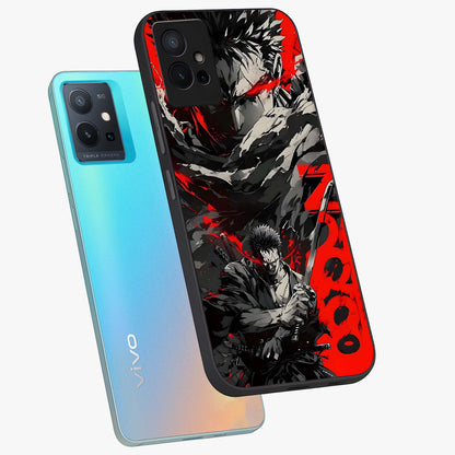 Demon Sword Resolve Glass Case displayed in angled mockup highlighting powerful demon sword illustration with dark fantasy aesthetic.