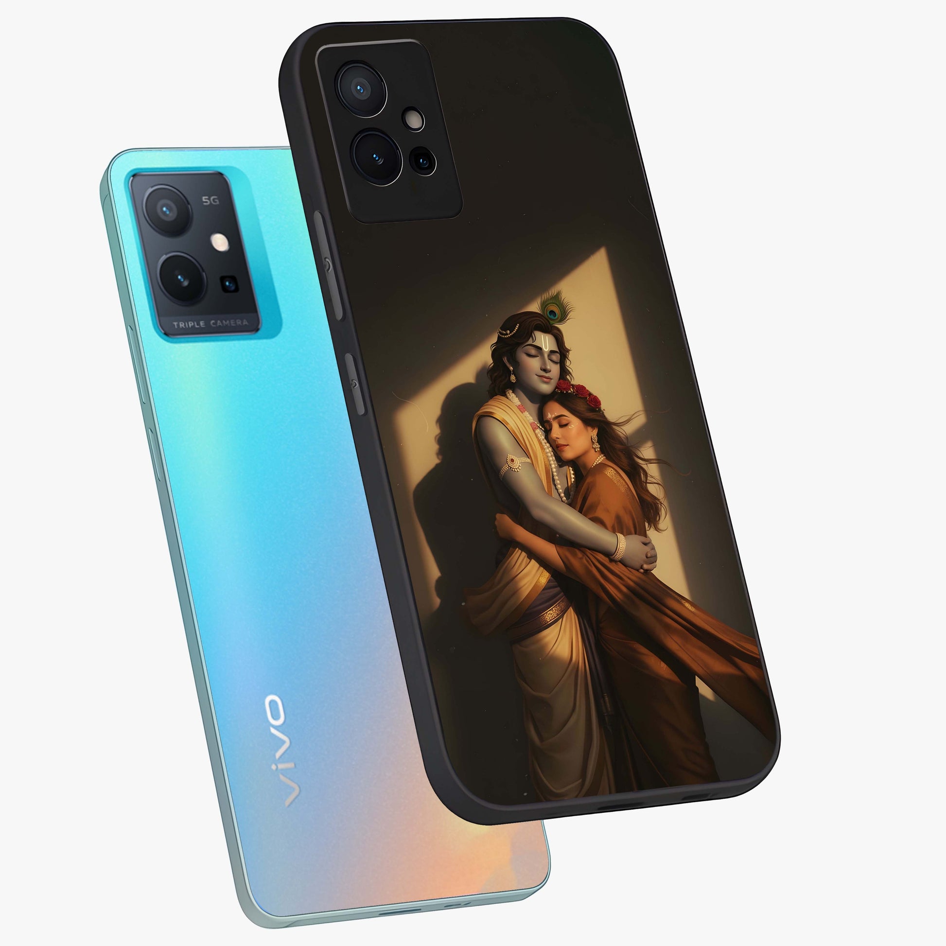 Divine Eternal Love Glass Case displayed in angled mockup highlighting elegant divine inspired design with peaceful aesthetic.