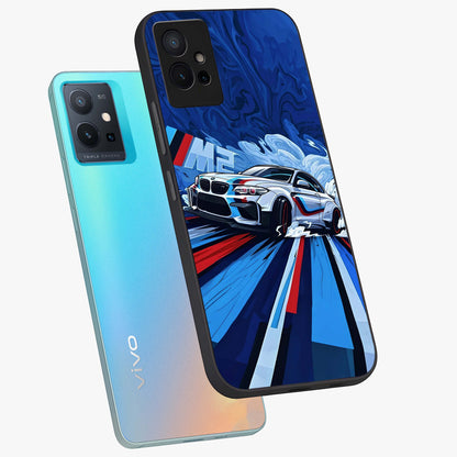 Drift Power Rush Glass Case displayed in angled mockup highlighting powerful drift car design with sporty aesthetic style.