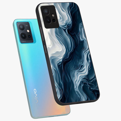 Ethereal Paper Marble Glass Case displayed in angled mockup highlighting elegant marble pattern with modern aesthetic style.