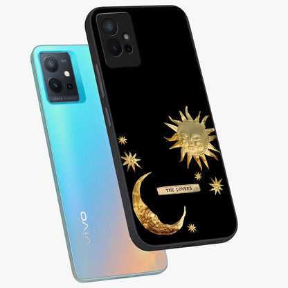 Gold Sun Blush Glass Case displayed in angled mockup highlighting radiant sun design with warm golden aesthetic.