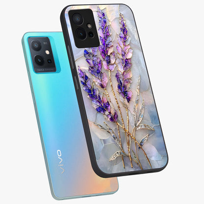 Lavender Dream Glow Glass Case displayed in angled mockup highlighting dreamy purple glow design with soft artistic style.