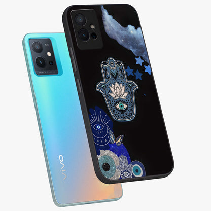 Mystic Hand Aura Glass Case displayed in angled mockup highlighting magical aura design with spiritual aesthetic style.