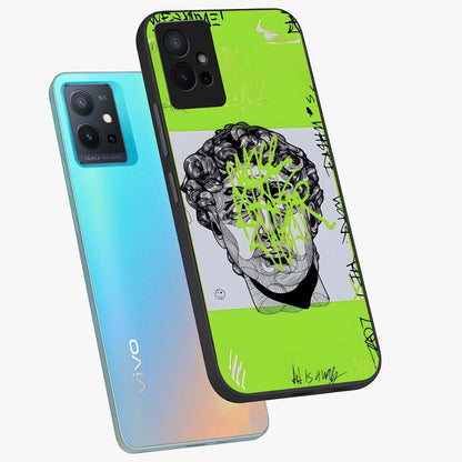 Neo Graffiti Rebellion Glass Case displayed in angled mockup highlighting urban street art design with rebellious aesthetic.