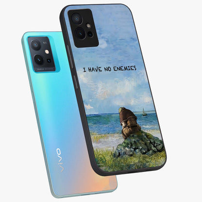 Peace Beyond War Glass Case displayed in angled mockup highlighting meaningful message design with artistic aesthetic style.