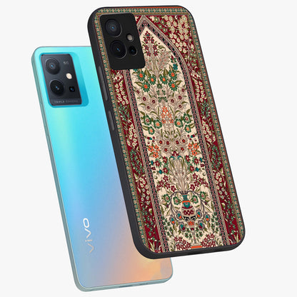 Persian Inspired Glass Case displayed in angled mockup highlighting intricate traditional design with elegant cultural aesthetic.