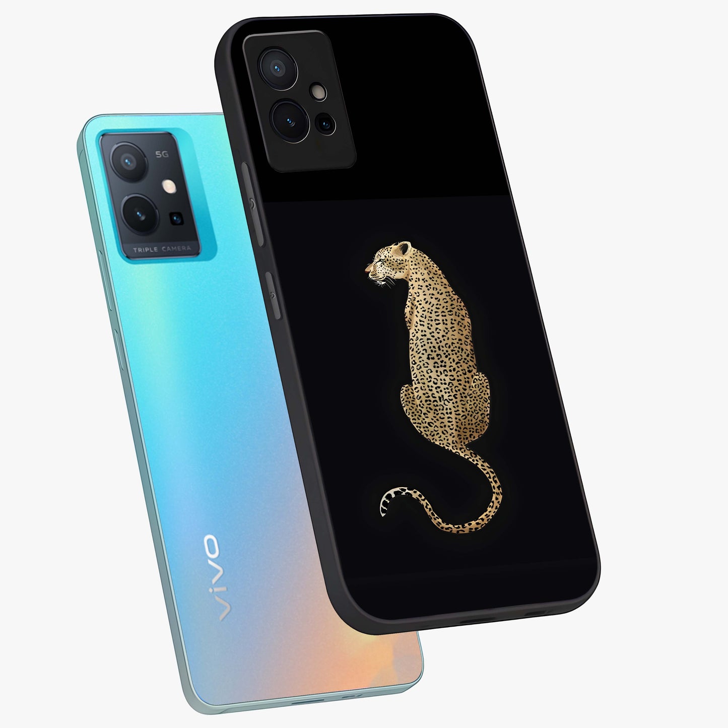 Regal Leopard Glass Case displayed in angled mockup highlighting powerful animal illustration with stylish wild aesthetic.