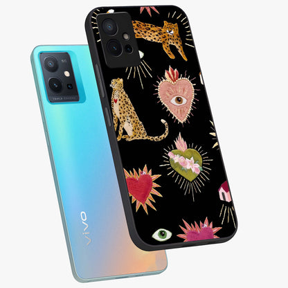 Sacred Jungle Heart Glass Case displayed in angled mockup highlighting lush tropical design with natural aesthetic style.