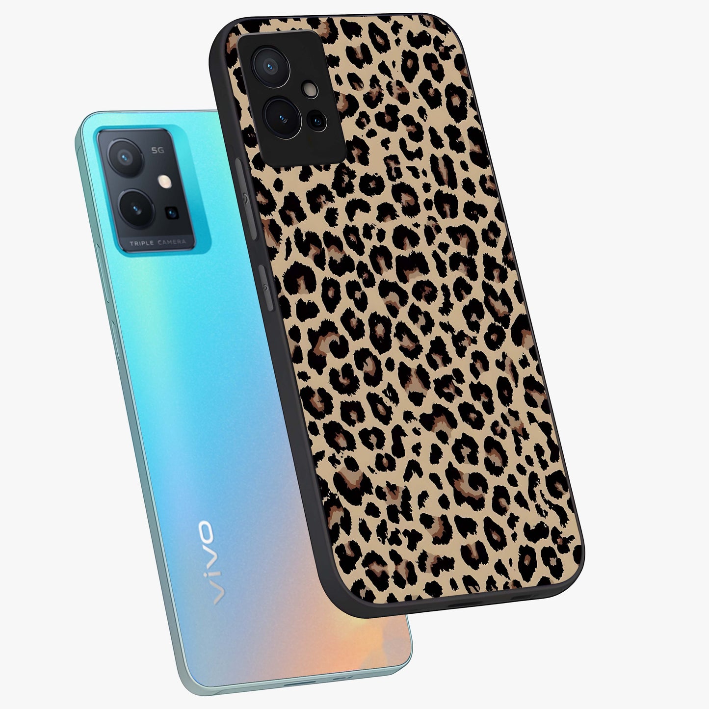 Savage Chic Pattern Glass Case displayed in angled mockup highlighting bold fashion inspired design with chic aesthetic.