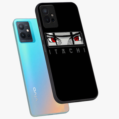 Scarlet Gaze Dominance Glass Case displayed in angled mockup highlighting intense visual design with bold scarlet aesthetic.