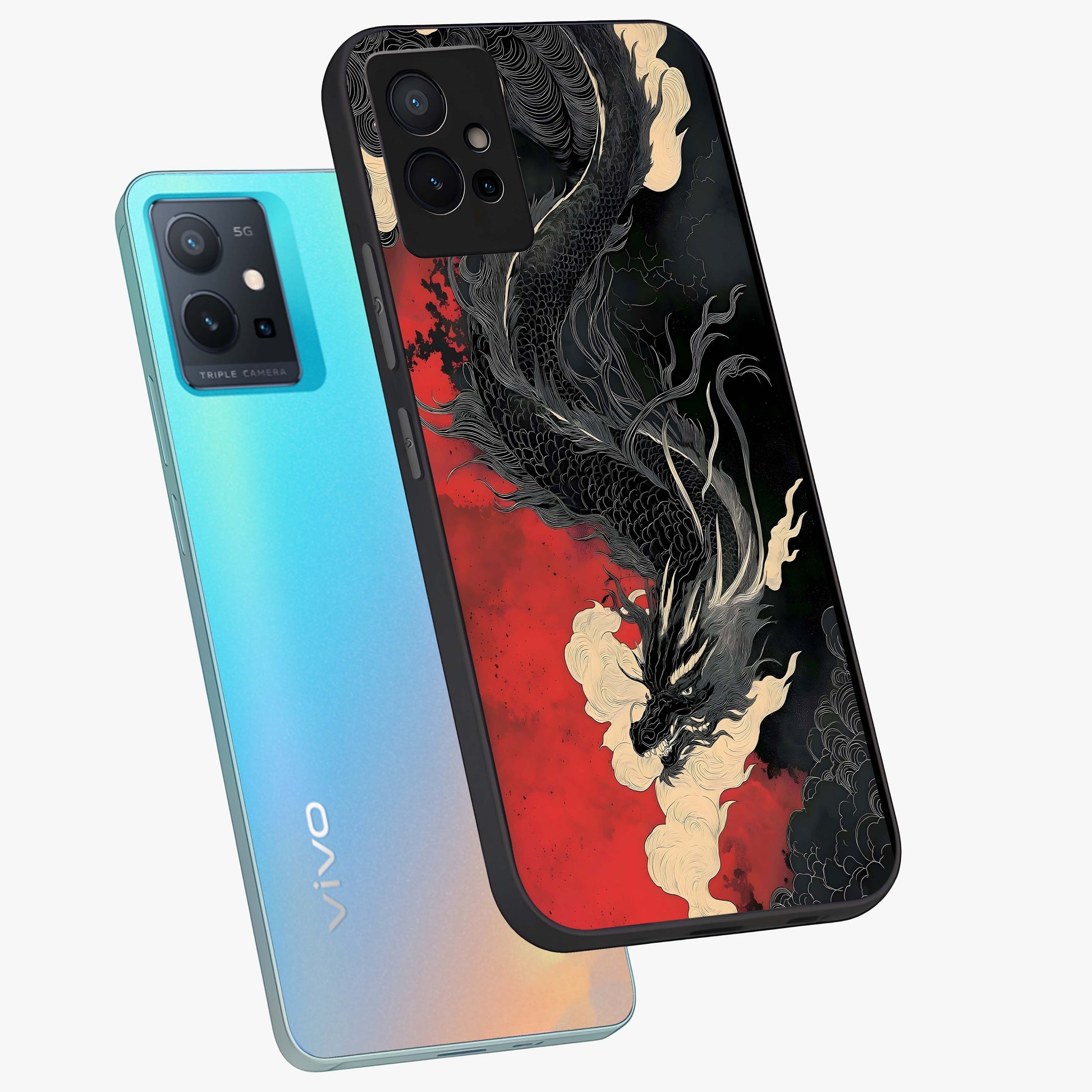 Shadow Dragon Fury Glass Case displayed in angled mockup highlighting powerful dragon illustration with dark fantasy aesthetic.