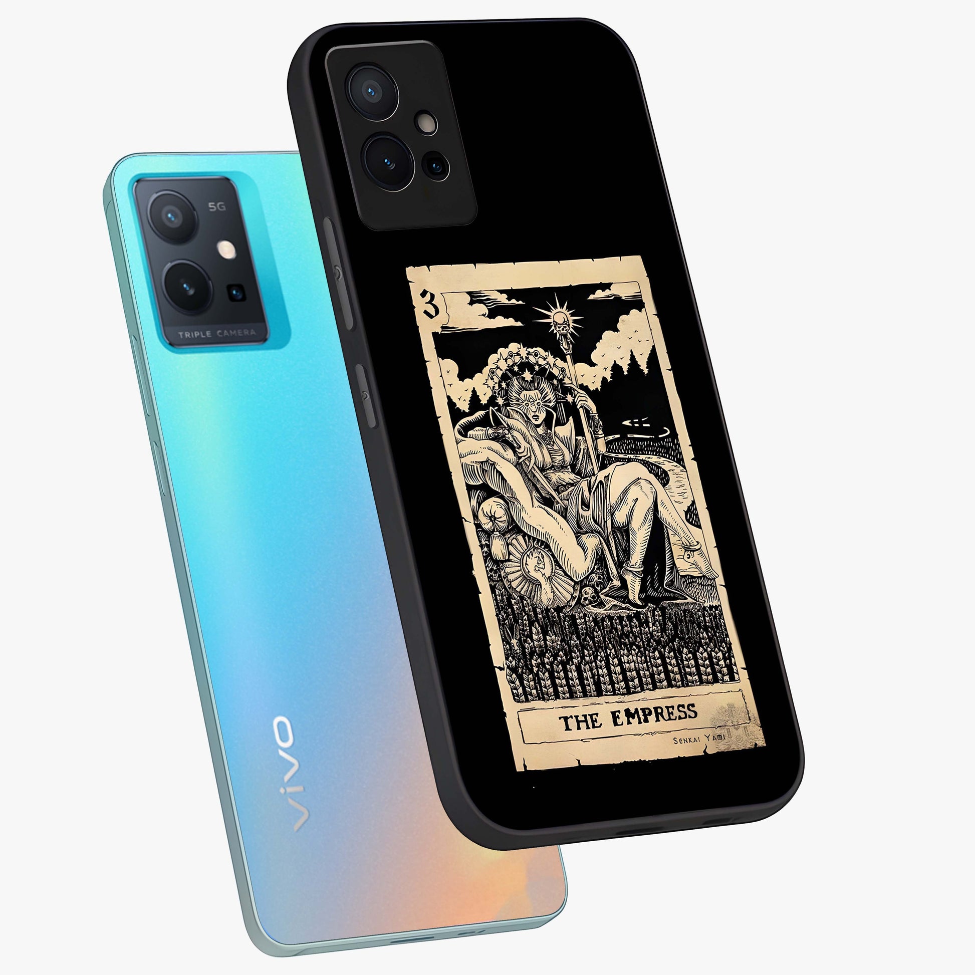 The Empress Glass Case displayed in angled mockup highlighting elegant royal design with majestic aesthetic style.