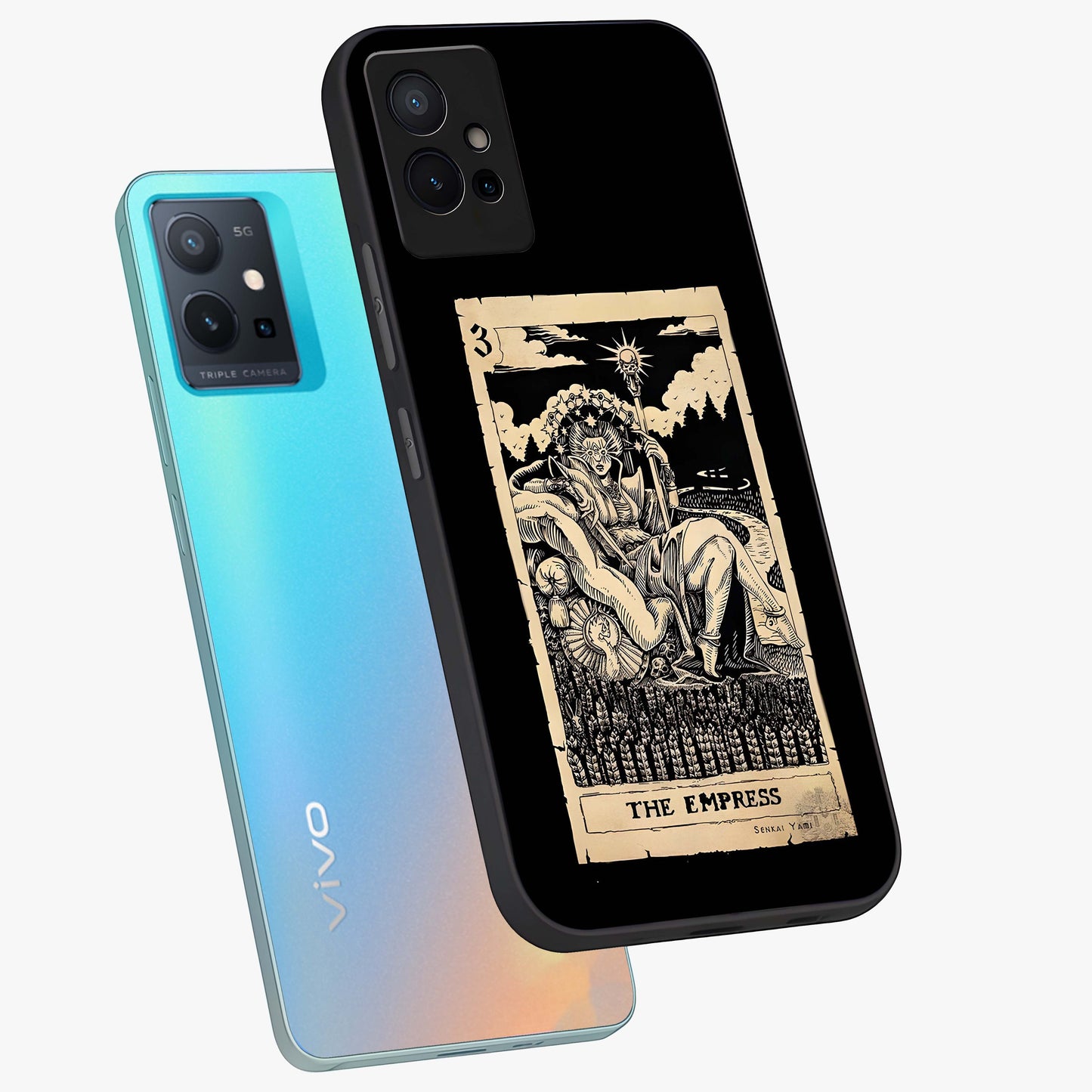 The Empress Glass Case displayed in angled mockup highlighting elegant royal design with majestic aesthetic style.