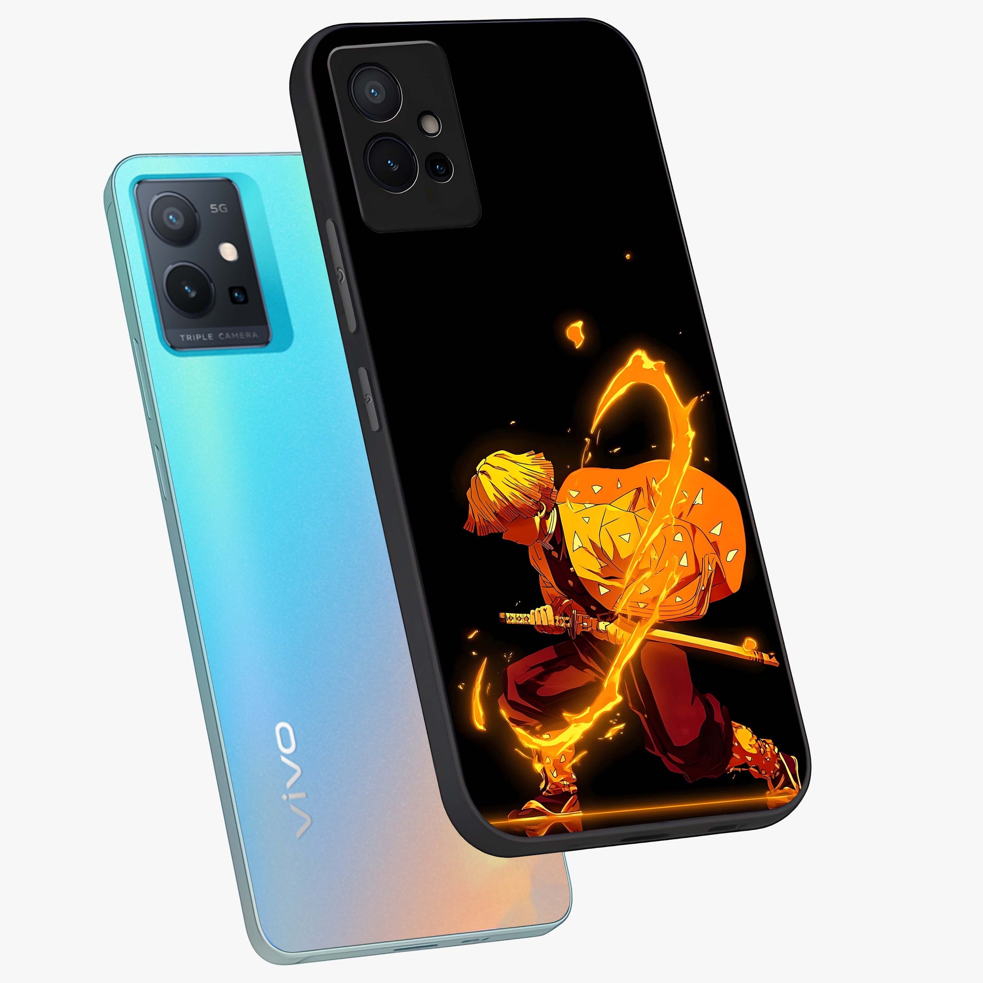 Thunder Flame Execution Glass Case displayed in angled mockup highlighting dramatic fire themed design with intense fantasy aesthetic.