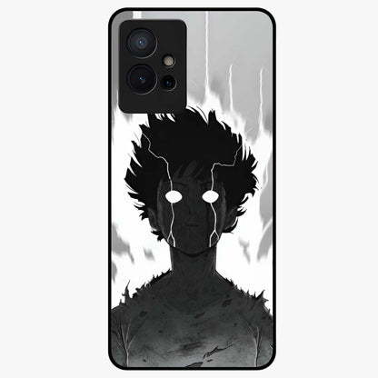 Awakened Inner Rage Glass Case showing flat back view with intense artistic artwork and glossy glass finish.