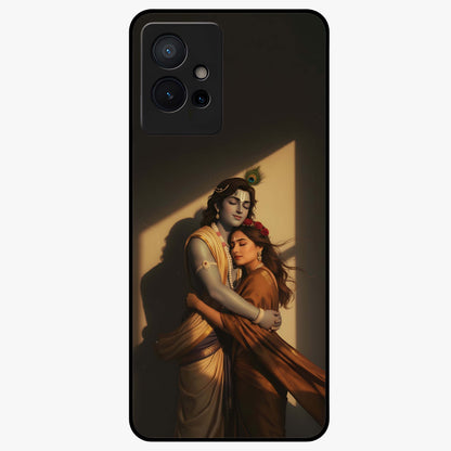 Divine Eternal Love Glass Case showing flat back view with spiritual love themed artwork and glossy glass finish.