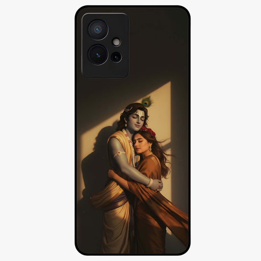 Divine Eternal Love Glass Case showing flat back view with spiritual love themed artwork and glossy glass finish.