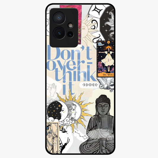 Ethereal Thoughts Glass Case showing flat back view with dreamy artistic artwork and glossy glass finish.