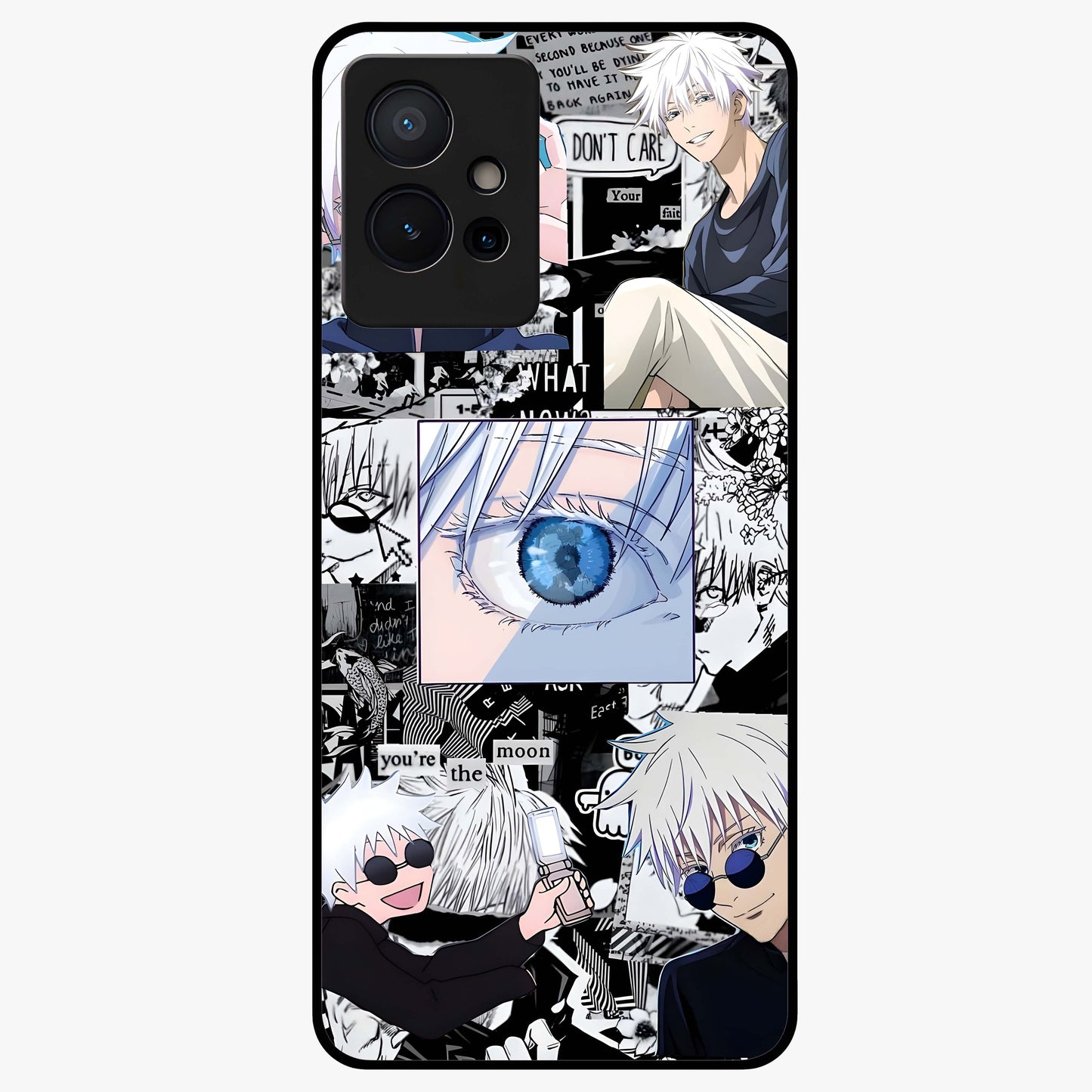 Infinity Sorcerer Chaos Glass Case showing flat back view with mystical sorcerer themed artwork and glossy glass finish.