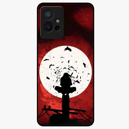 Itachi Limited Edition Naruto Anime Glass Case showing flat back view with iconic anime character artwork and glossy glass finish.