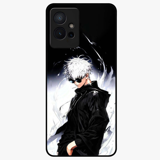 Limitless Shadow King Glass Case showing flat back view with powerful shadow warrior artwork and glossy glass finish.