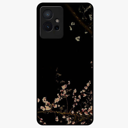Petal Moon Light With Custom Name Glass Case showing flat back view with floral moonlight artwork and personalized name design.