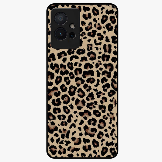 Savage Chic Pattern Glass Case showing flat back view with stylish patterned artwork and glossy glass finish.