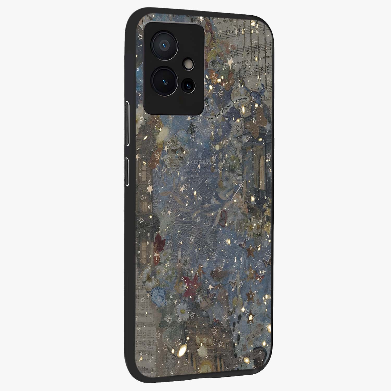 Aesthetic Astrolophia Glass Case upright view showcasing soft aesthetic theme with stylish modern look.