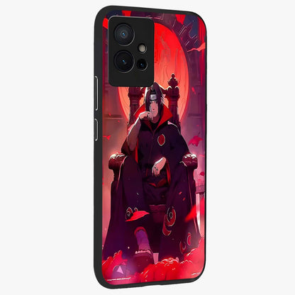 Blood Moon Sovereign Glass Case upright view showcasing powerful moon inspired artwork with cosmic aesthetic style.